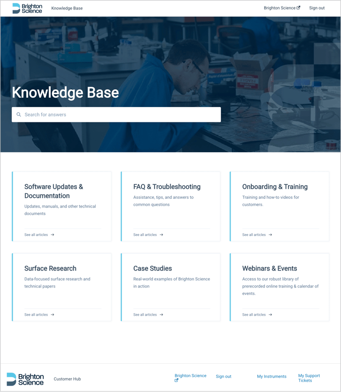 Brighton Customer Hub - Knowledge Base